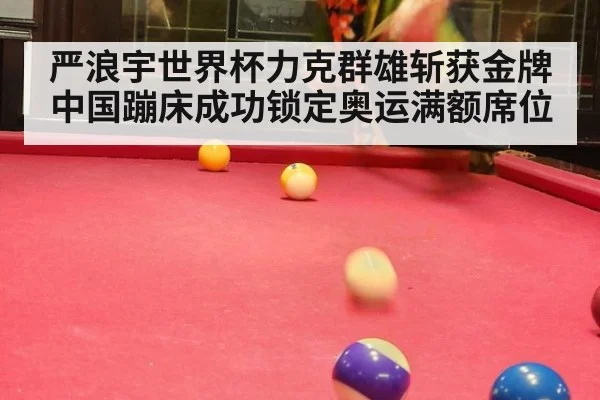 严浪宇世界杯力克群雄斩获金牌 中国蹦床成功锁定奥运满额席位